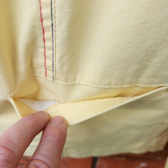 Koret Yellow Button-Up Jacket Contrast Stitching Size 14 Lightweight Casual - Picture 3 of 6